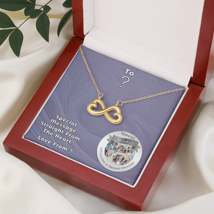 Endless Love Necklace with Custom Designed Message Card - 🩶 Endless Love Necklace with Custom Designed Message Card– Celebrate your everlasting love and express your affection with our Endless Love Necklace that says "I'll love you till the end of time."