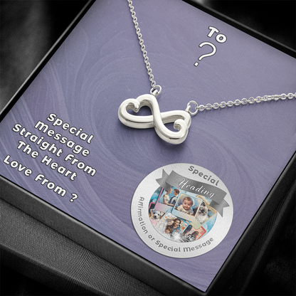 Endless Love Necklace with Custom Designed Message Card - 🩶 Endless Love Necklace with Custom Designed Message Card– Celebrate your everlasting love and express your affection with our Endless Love Necklace that says "I'll love you till the end of time."