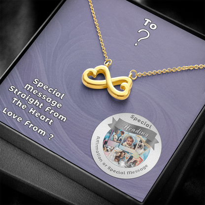 Endless Love Necklace with Custom Designed Message Card - 🩶 Endless Love Necklace with Custom Designed Message Card– Celebrate your everlasting love and express your affection with our Endless Love Necklace that says "I'll love you till the end of time."