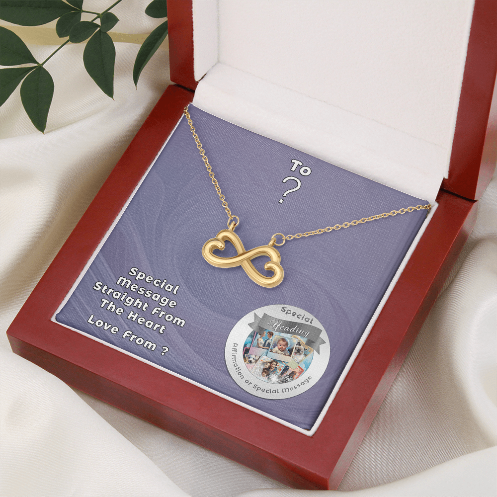 Endless Love Necklace with Custom Designed Message Card ShineOn Fulfillment