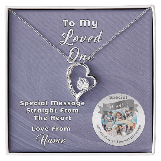 Forever Love Necklace with Custom Message CardMore Than Charms