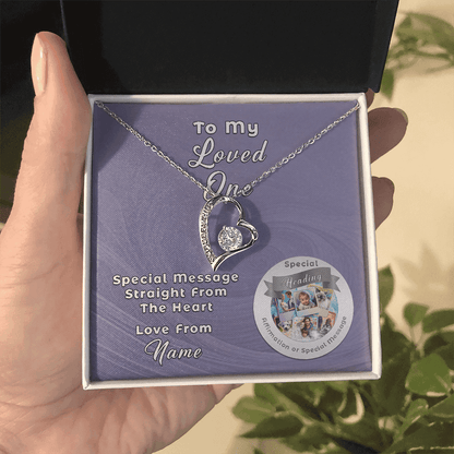 Forever Love Necklace with Custom Message Card - p.p1 {margin: 0.0px 0.0px 0.0px 0.0px; font: 13.0px 'Helvetica Neue'} p.p2 {margin: 0.0px 0.0px 0.0px 0.0px; font: 13.0px 'Helvetica Neue'; min-height: 15.0px} 🩶 Luxury Affirmation Pendant – a powerful kee