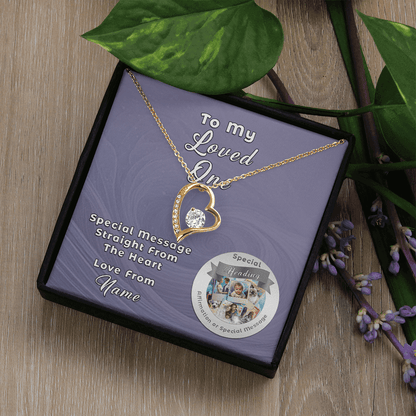 Forever Love Necklace with Custom Message Card ShineOn Fulfillment