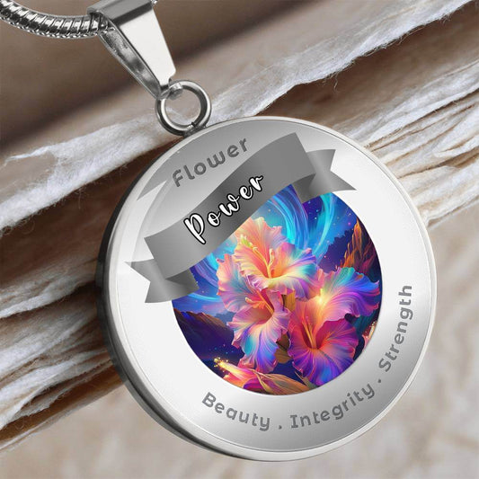 Gladiolus - Charm Necklace - This Luxury Charm Necklace is more than just an accessory — it’s a soulful expression of your journey, dreams, and intentions. Designed with meaning, each charm carries powerful affirmation words, images, or symbols that speak