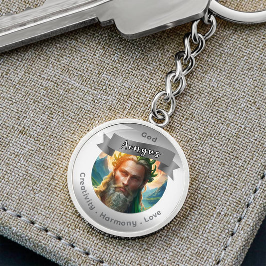 God Aengus - Charm Keychain For Creativity Harmony Love ShineOn Fulfillment