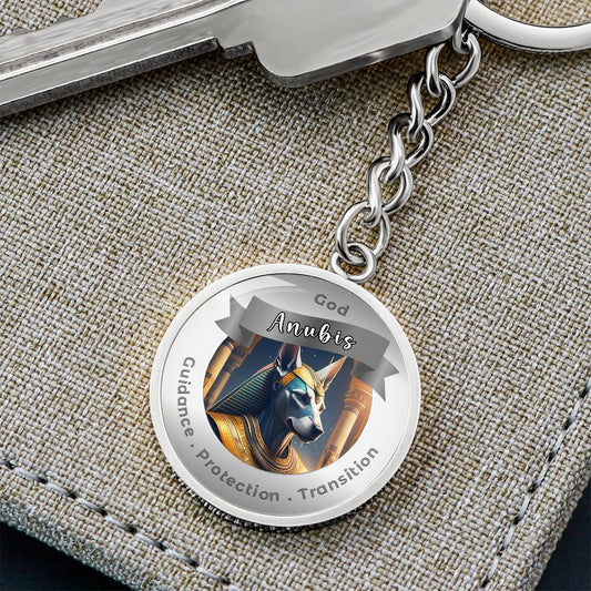 God Anubis - Charm Keychain For Guidance Protection Transition ShineOn Fulfillment