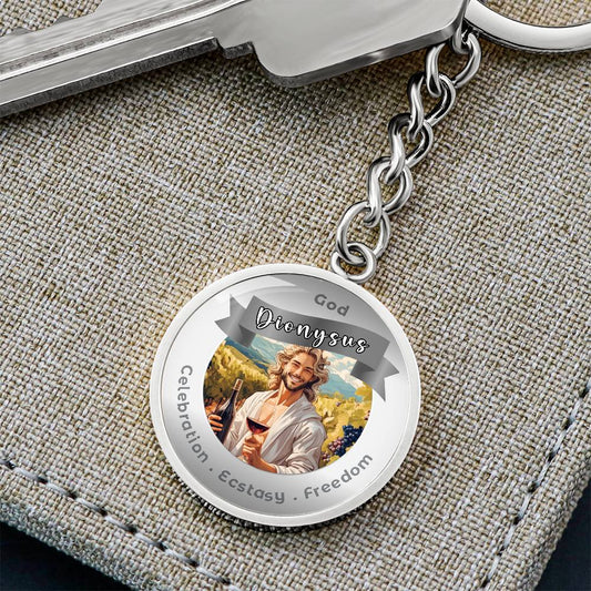 God Dionysus - Charm Keychain ForCelebration Ecstasy Freedom- More Than Charms ShineOn Fulfillment
