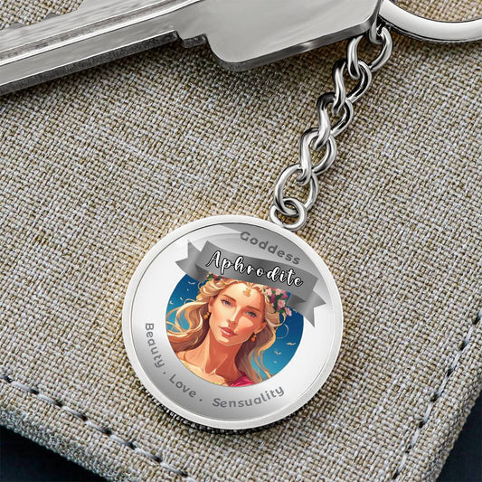 Goddess Aphrodite - Charm Keychain For Beauty Love Sensuality ShineOn Fulfillment
