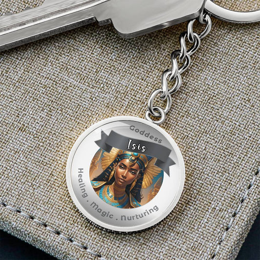 Goddess Isis - Charm Keychain For Healing Magic Nurturing ShineOn Fulfillment