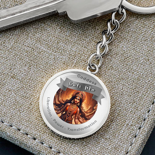 Goddess Kali - Charm Keychain For Liberation Power Transformation ShineOn Fulfillment
