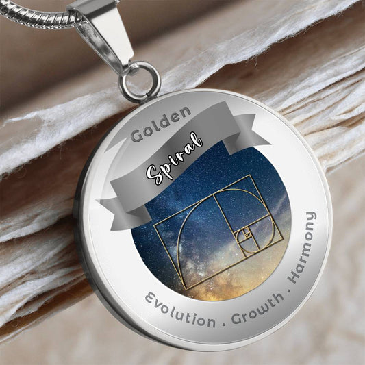 Golden Spiral - Growth Evolution Harmony - Charm Necklace ShineOn Fulfillment