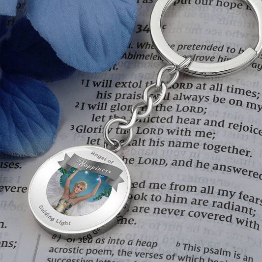 Happiness - Guardian Angel Charm Keychain ShineOn Fulfillment