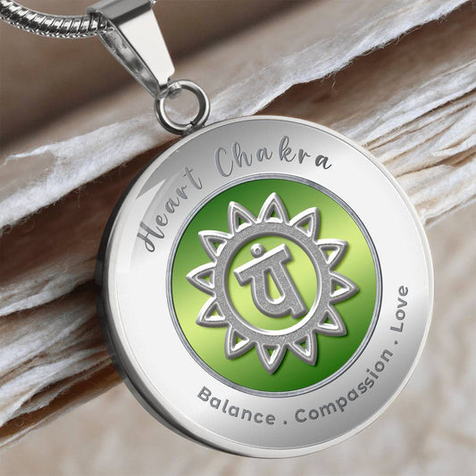 Heart Chakra - Love Compassion Balance - Charm Necklace ShineOn Fulfillment