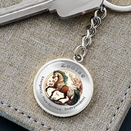 Horse - Chinese Zodiac - Charm Keychain ShineOn Fulfillment