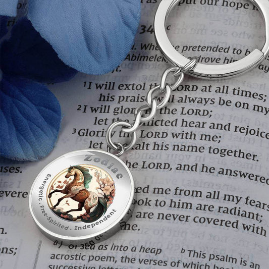 Horse - Chinese Zodiac - Charm Keychain ShineOn Fulfillment
