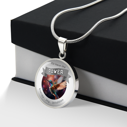Hummingbird - Power Animal Charm Necklace -- Energy Joy Intuition ShineOn Fulfillment