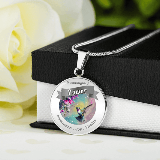 Hummingbird Power- Charm Necklace ShineOn Fulfillment
