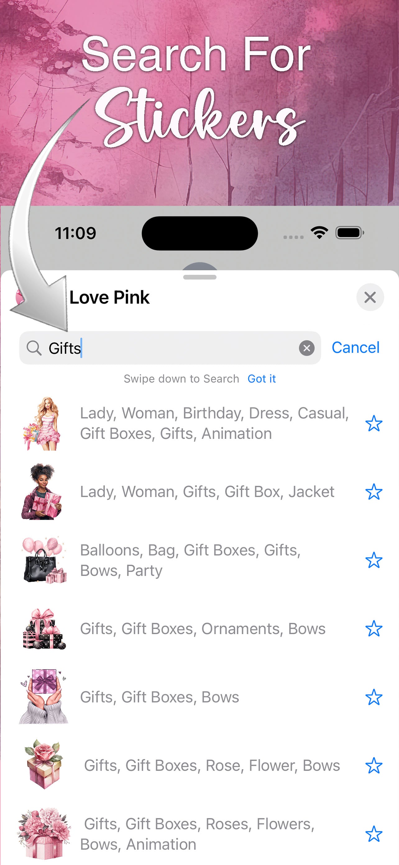 I Love Pink: iMessage Sticker Pack - Download For FREE More Than Charms Digital