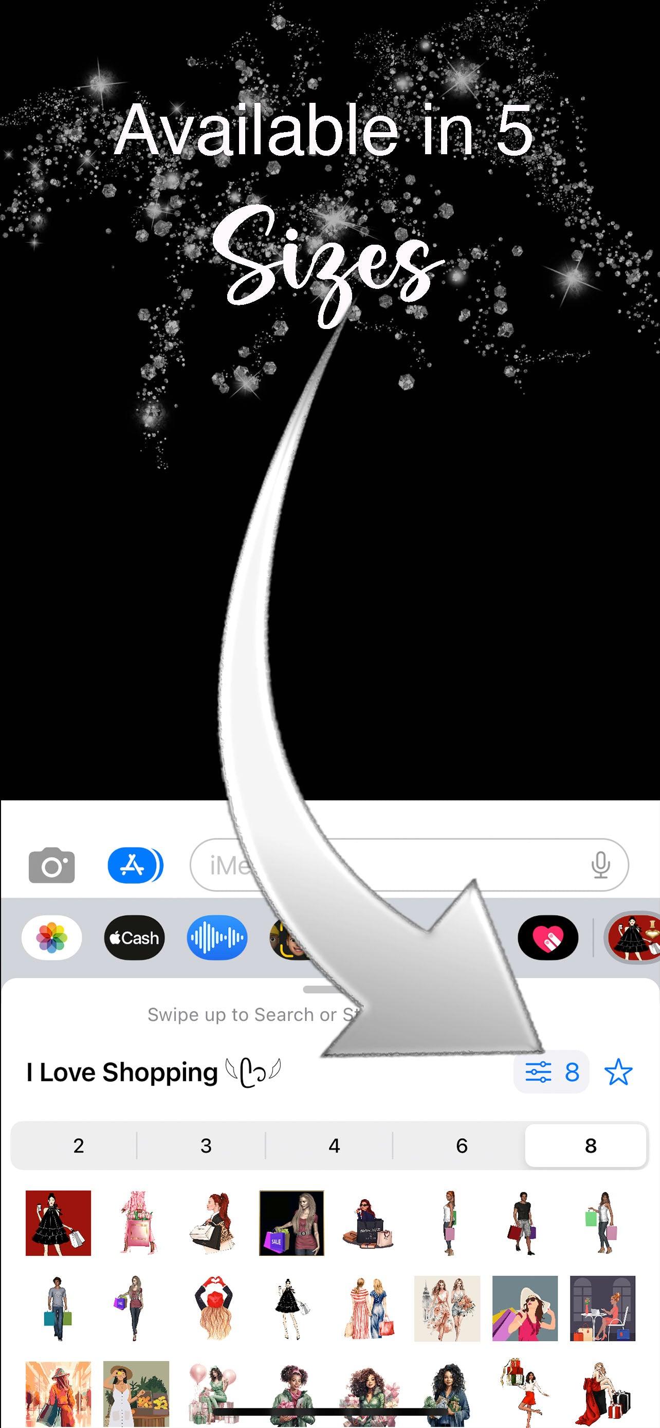 I Love Shopping: iMessage Sticker Pack More Than Charms Digital