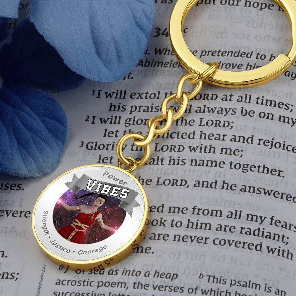 Justice Power Vibes - Affirmation Keychain ShineOn Fulfillment