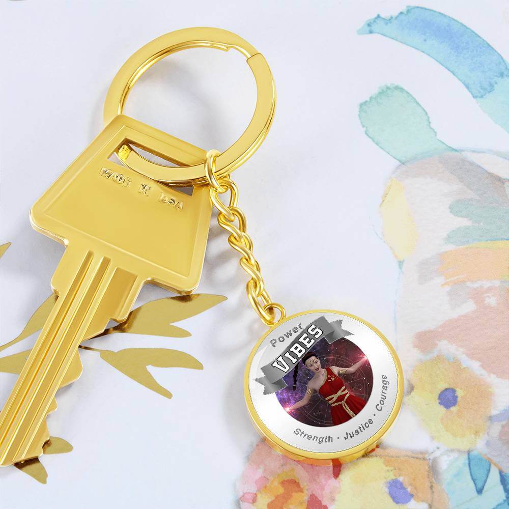 Justice Power Vibes - Affirmation Keychain ShineOn Fulfillment
