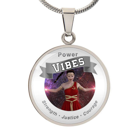 Justice Power Vibes Affirmation Pendant ShineOn Fulfillment