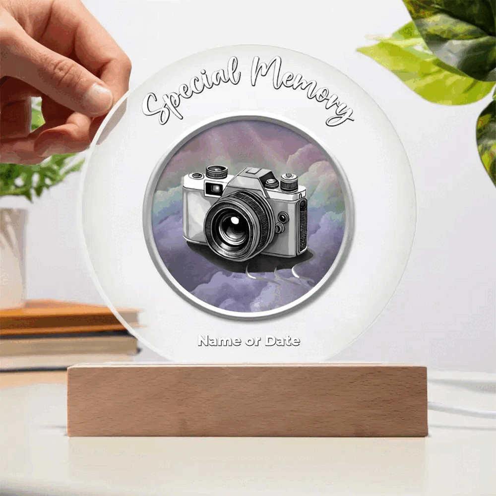 USB Circle Acrylic LED Light  - Archangel Ariel