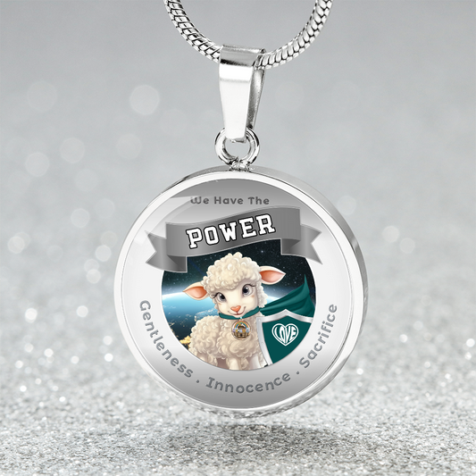 Lamb - Power Animal Charm Necklace - Gentleness Innocence Sacrifice ShineOn Fulfillment