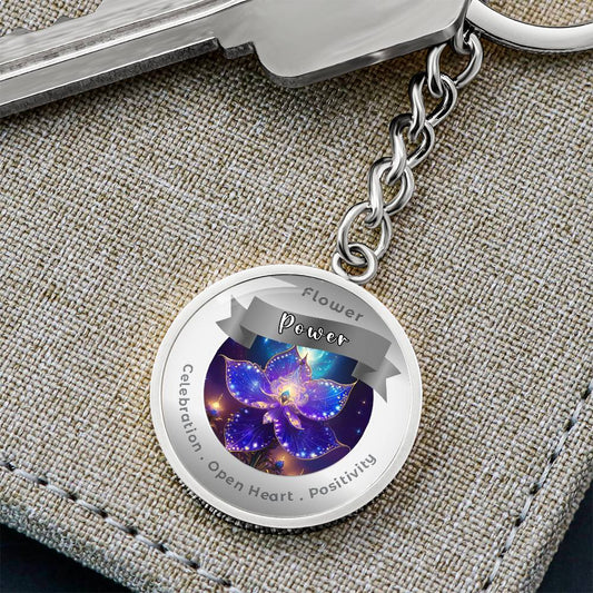 Larkspur - Charm Keychain - This Luxury Charm Keychain is more than just a keyring — it’s an empowering expression of your dreams, intentions, and personal energy.Featuring an original design with meaningful affirmations, symbols, or imagery, each charm i