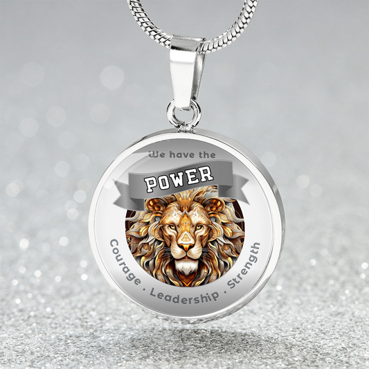 Lion 2 - Power Animal Charm Necklace - Courage Leadership Strength ShineOn Fulfillment