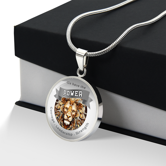 Lion 2 - Power Animal Charm Necklace - Courage Leadership Strength ShineOn Fulfillment