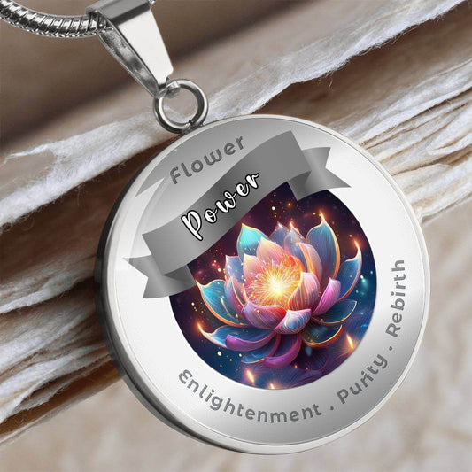 Lotus - Charm Necklace - This Luxury Charm Necklace is more than just an accessory — it’s a soulful expression of your journey, dreams, and intentions. Designed with meaning, each charm carries powerful affirmation words, images, or symbols that speak to