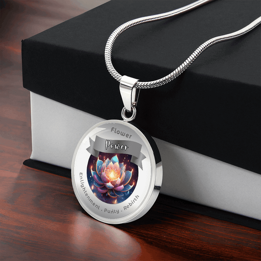 Lotus - Charm Necklace - This Luxury Charm Necklace is more than just an accessory — it’s a soulful expression of your journey, dreams, and intentions. Designed with meaning, each charm carries powerful affirmation words, images, or symbols that speak to