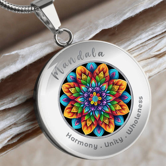 Mandala - Harmony Unity Wholeness - Charm Necklace ShineOn Fulfillment