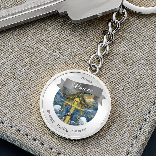 Monk 2 - RPG Fantasy Charm Keychain ShineOn Fulfillment