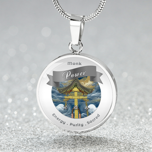 Monk 2 - RPG Fantasy Charm Necklace ShineOn Fulfillment