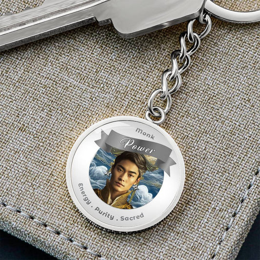 Monk - RPG Fantasy Charm Keychain ShineOn Fulfillment
