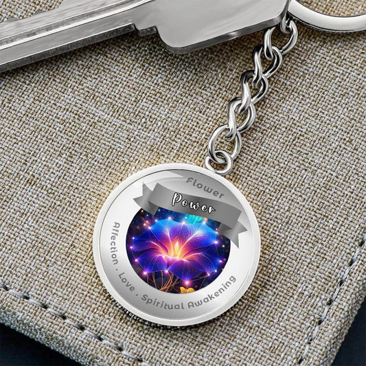 Morning Glory - Charm Keychain - This Luxury Charm Keychain is more than just a keyring — it’s an empowering expression of your dreams, intentions, and personal energy.Featuring an original design with meaningful affirmations, symbols, or imagery, each ch