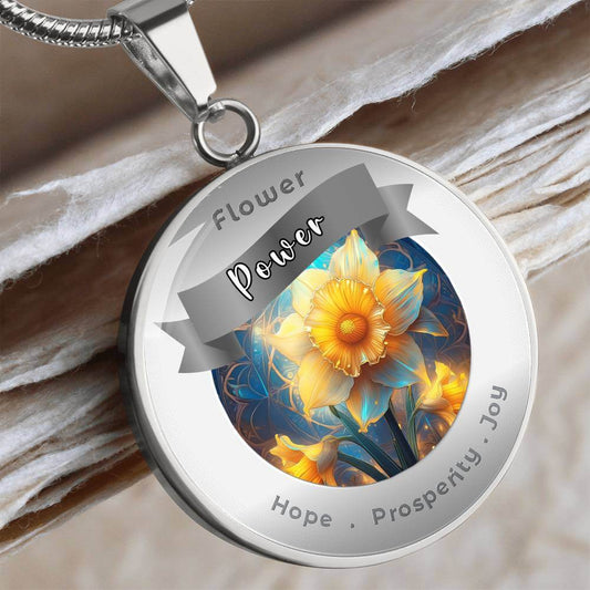 Narcissus - Charm Necklace - This Luxury Charm Necklace is more than just an accessory — it’s a soulful expression of your journey, dreams, and intentions. Designed with meaning, each charm carries powerful affirmation words, images, or symbols that speak