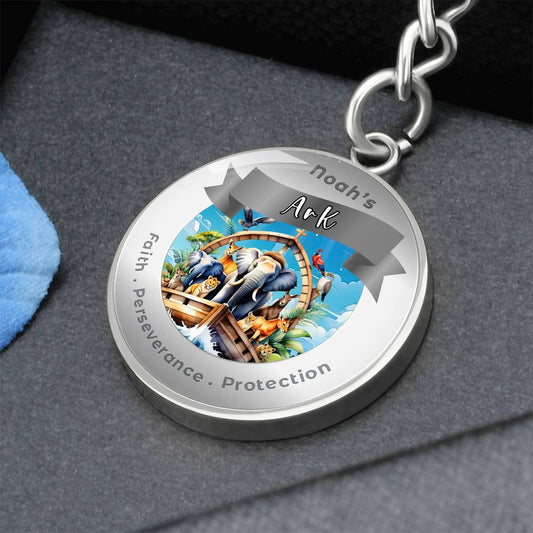 Noah's Arc - Charm Keychain For Faith Perseverance Protection ShineOn Fulfillment