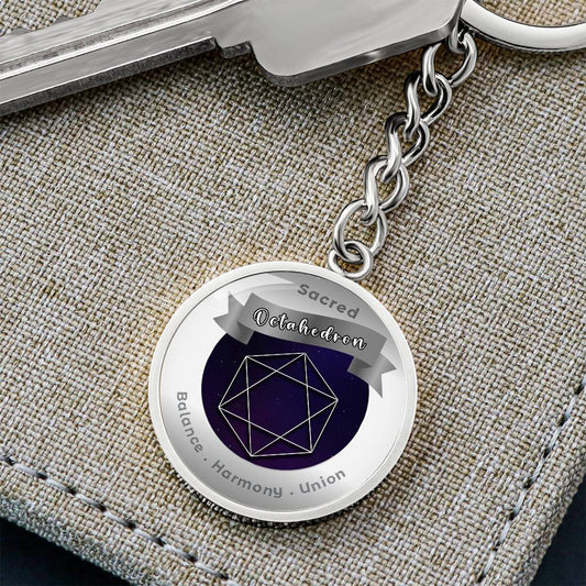 Octahedron - Charm Keychain ShineOn Fulfillment
