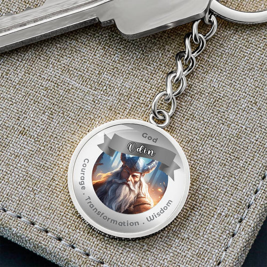 Odin- Charm Keychain For Courage Transformation Wisdom ShineOn Fulfillment