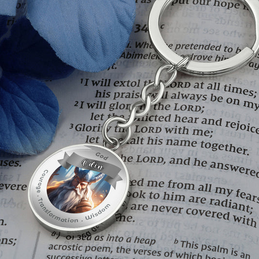 Odin- Charm Keychain For Courage Transformation Wisdom ShineOn Fulfillment