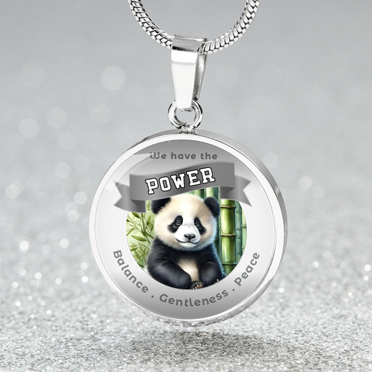Panda - Power Animal Charm Necklace - Balance Gentleness Peace ShineOn Fulfillment