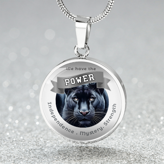 Panther - Power Animal Charm Necklace - Independence Mystery Strength ShineOn Fulfillment