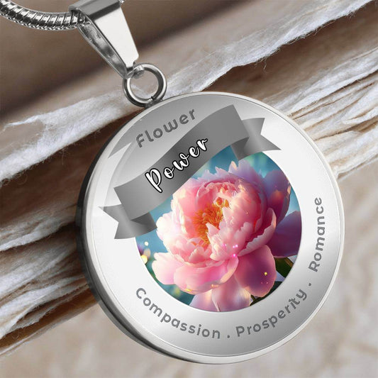Peony - Charm Necklace - Luxury Affirmation Necklace – Elevate your everyday with the Luxury Affirmation Pendant. Crafted with precision and intention, this elegant accessory features uplifting affirmations to connect you with your higher self and enhance