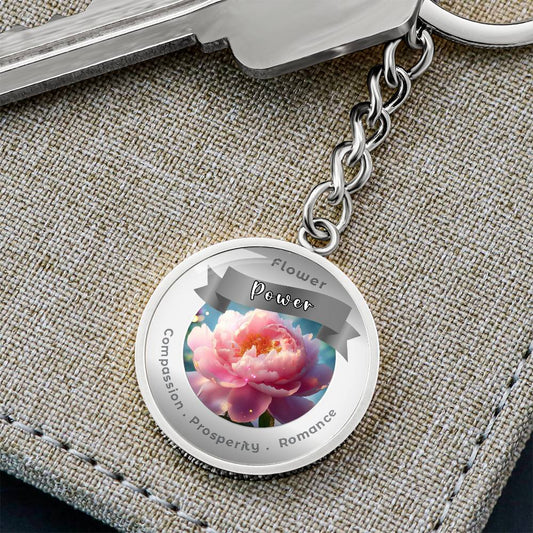 Peony - Charm Keychain ShineOn Fulfillment
