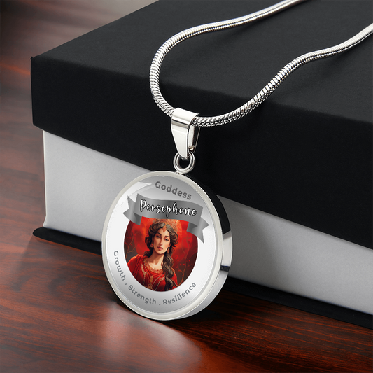 Persephone - Charm Necklace for Growth Strength Resilience - This Luxury Charm Necklace is more than just an accessory — it’s a soulful expression of your journey, dreams, and intentions. Designed with meaning, each charm carries powerful affirmation word