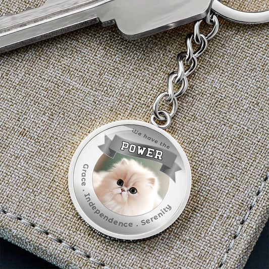 Persian - Cat Power Animal Charm Keychain ShineOn Fulfillment