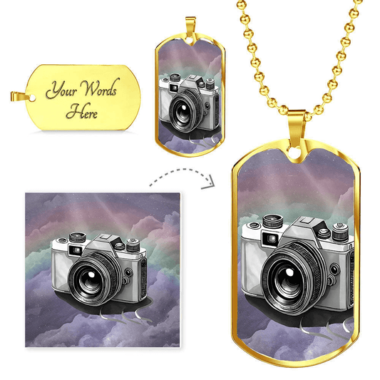 Personalized Dog Tag Necklace - Upload Your Own ImageMore Than Charms